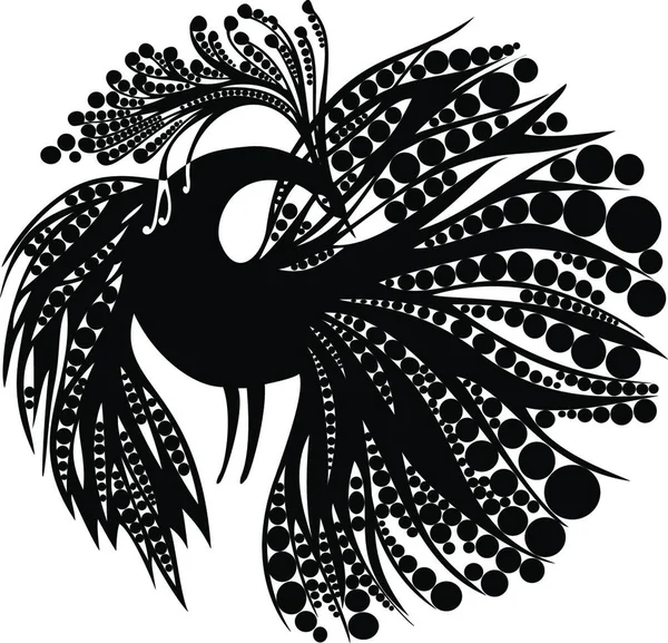 Ilustración Silueta Pájaro — Archivo Imágenes Vectoriales