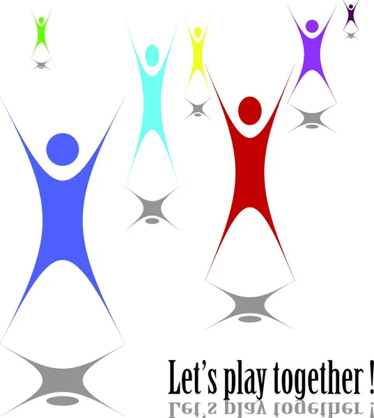 Illustration Jeu Let Play Together — Image vectorielle