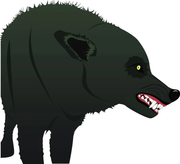 Ilustrace Rozzlobeného Vlka — Stockový vektor