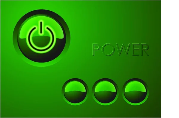 Illustration Power Button — Stock Vector