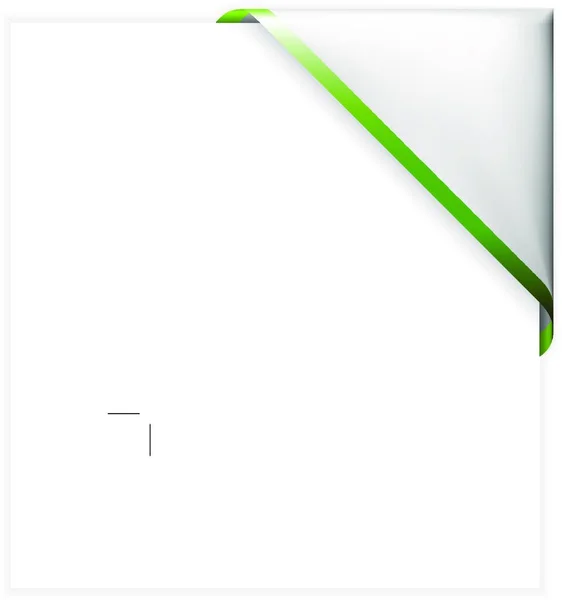 白角色带与绿色边框 — 图库矢量图片