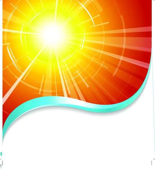Background Hot Summer Sun — Stock Vector