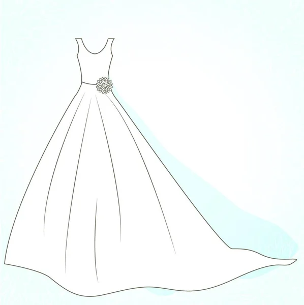 Hochzeit Hintergrund Mit Kleid — Stockvektor