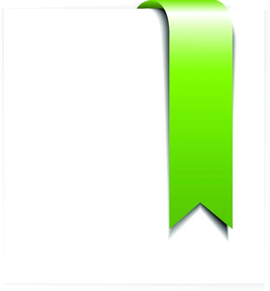 Φρέσκια Πράσινη Κορδέλα Απλή Διανυσματική Απεικόνιση — Διανυσματικό Αρχείο