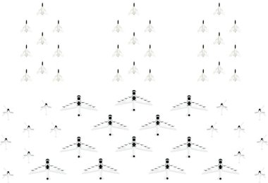 Hava Kuvvetleri istilası, grafik vektör illüstrasyonu