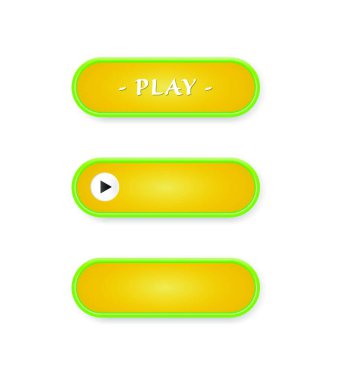 oval düğme şablonu, grafik vektör çizimi