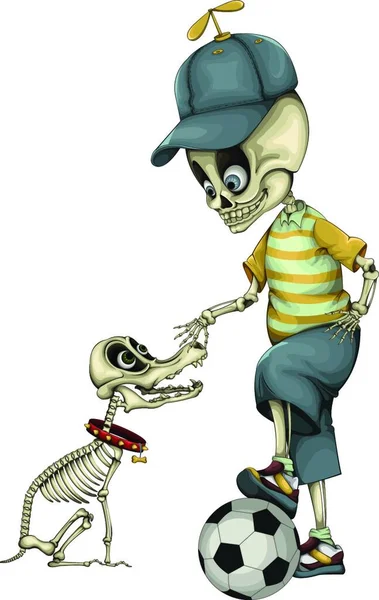 Ilustración Del Esqueleto Divertido — Archivo Imágenes Vectoriales