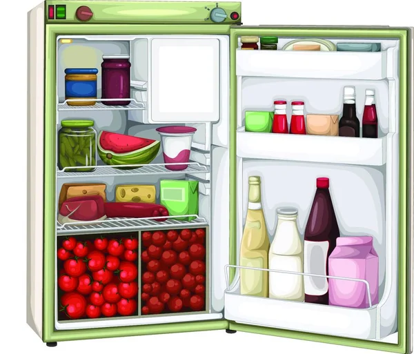 Illustration Refrigerator — Stock Vector