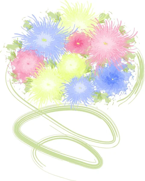 美しい花の背景ベクトル図 — ストックベクタ