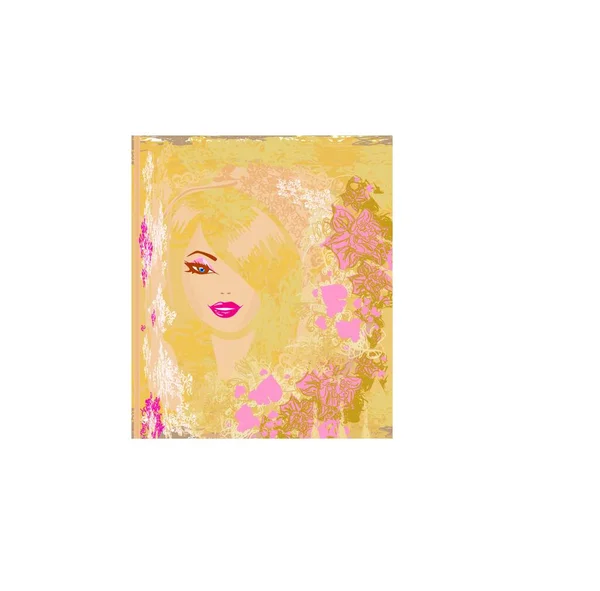 Abstrait Belle Femme Affiche — Image vectorielle