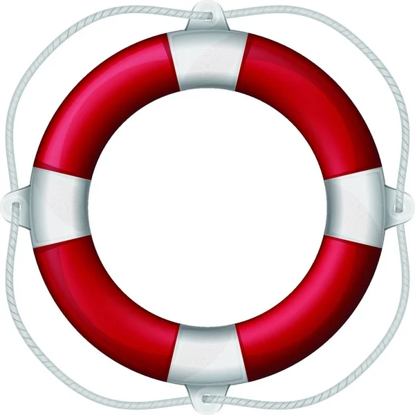 Illustration Red Lifebuoy — Stock Vector