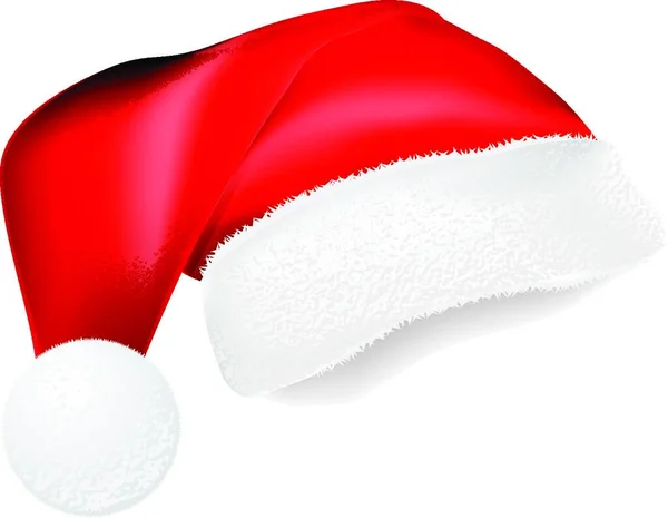 Red Santa Claus Hat — Stock Vector