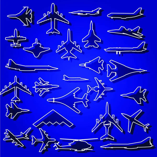 Illustration Des Autocollants Avion Vectoriel — Image vectorielle