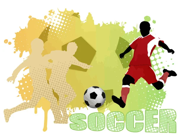 Illustration Affiche Soccer — Image vectorielle