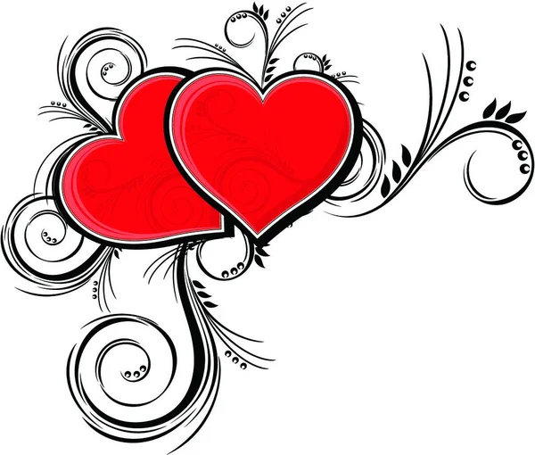 Láska Srdce Vektorové Ilustrace Design — Stockový vektor