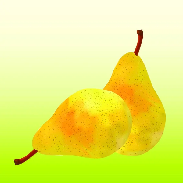 2本の梨のイラスト — ストックベクタ