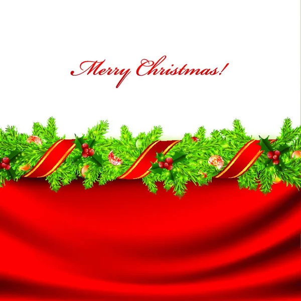 Χριστουγεννιάτικο Στεφάνι Κρεμασμένο Ξύλινο Τοίχο Grunge Αποτέλεσμα — Διανυσματικό Αρχείο