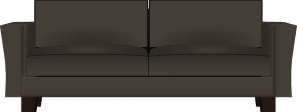 棕色沙发的图解 — 图库矢量图片