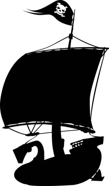 Векторная Иллюстрация Пиратских Кораблей — стоковый вектор