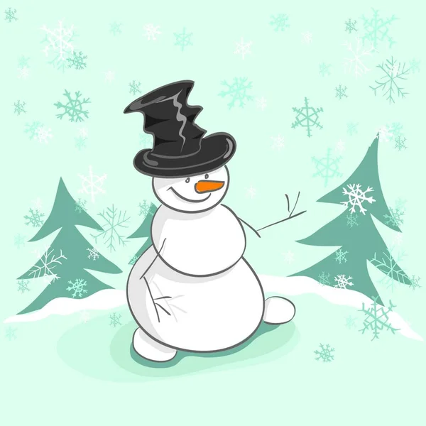 Snowman Graphic Vector Illustration — Stock Vector
