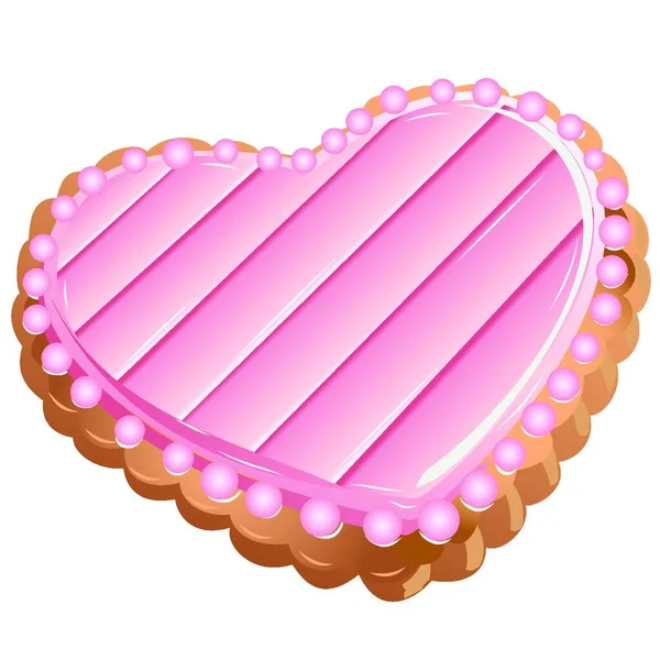 Cookie Καρδιά Πολύχρωμη Διανυσματική Απεικόνιση — Διανυσματικό Αρχείο