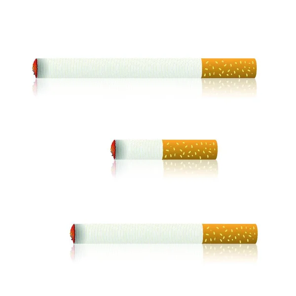 Burning Cigarettes Vector Illustration — Stock Vector
