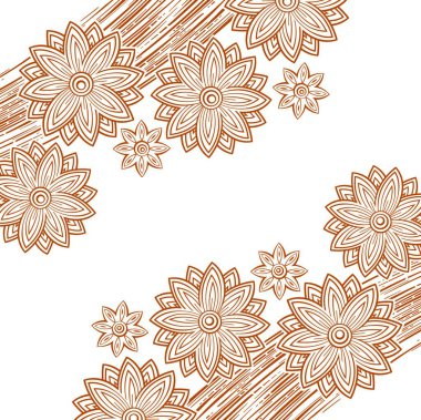 Çiçekli renk vektör şablonu tasarımı