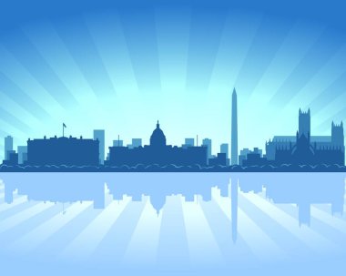 Washington Skyline vektör illüstrasyonu