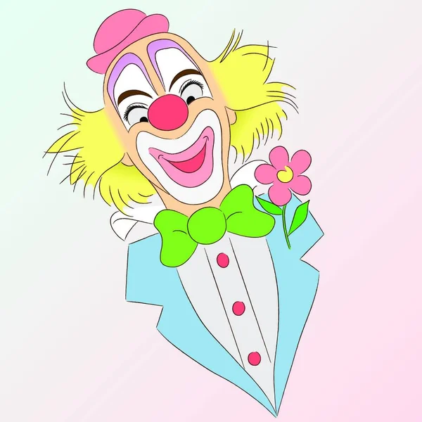 Clown Moderne Vector Illustratie — Stockvector