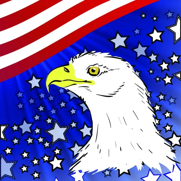 Американская Векторная Иллюстрация Орла — стоковый вектор