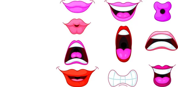 Illustration Vectorielle Moderne Des Lèvres — Image vectorielle