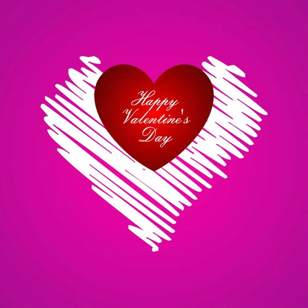 Happy Valentines Card Cover February — Stock Vector