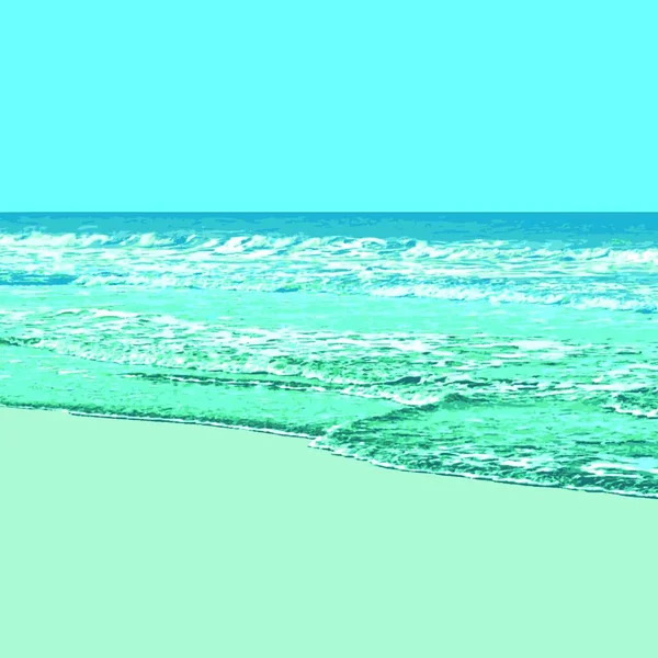 Strand Hintergrund Moderne Vektor Illustration — Stockvektor