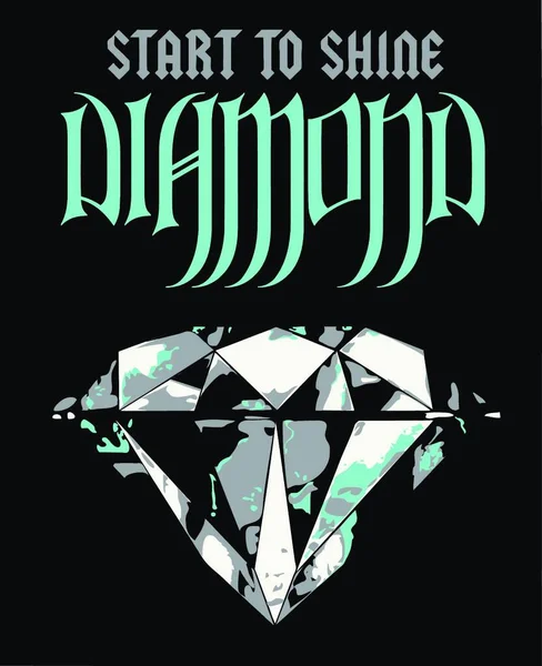 Cartel Lujo Diamantes Ilustración Vector Colorido — Archivo Imágenes Vectoriales