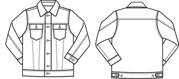 Denim Jackets Modern Vector Illustration — Stock Vector