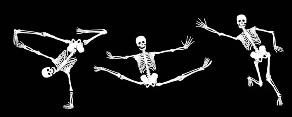 Esqueletos Ativos Ilustração Vetorial — Vetor de Stock