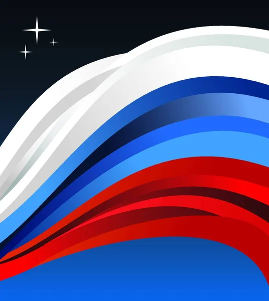 Rusia Bandera Vector Ilustración — Vector de stock