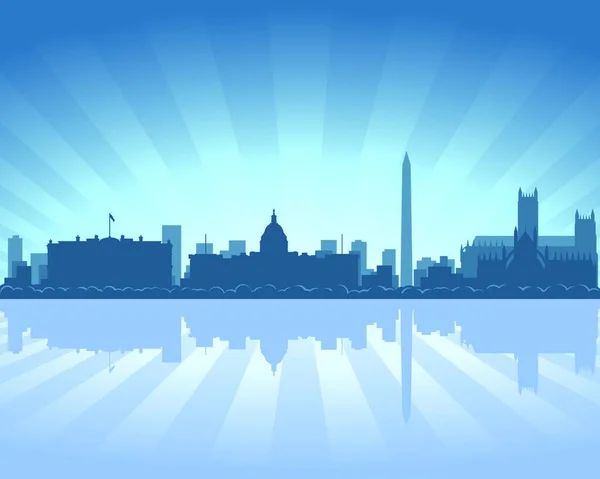 Washington Skyline Ilustração Vetorial — Vetor de Stock