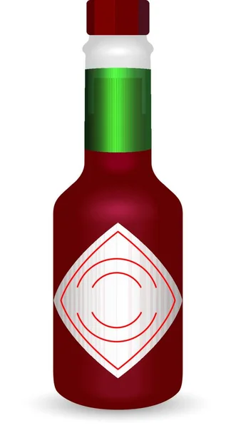 Illustration Vectorielle Bouteille Sauce — Image vectorielle