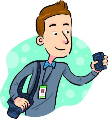 Gazetecinin illüstrasyonu