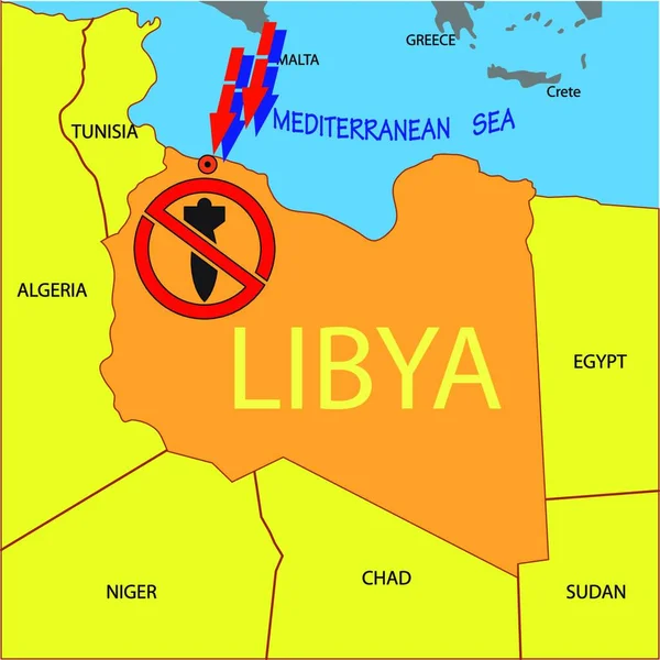 Stop Militaire Operaties Libië — Stockvector