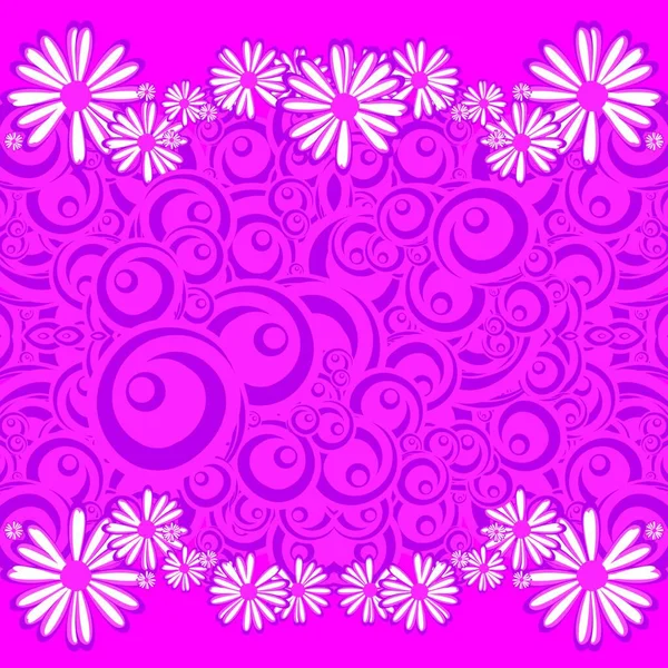花が付いている色のベクトル設計されたパターン — ストックベクタ