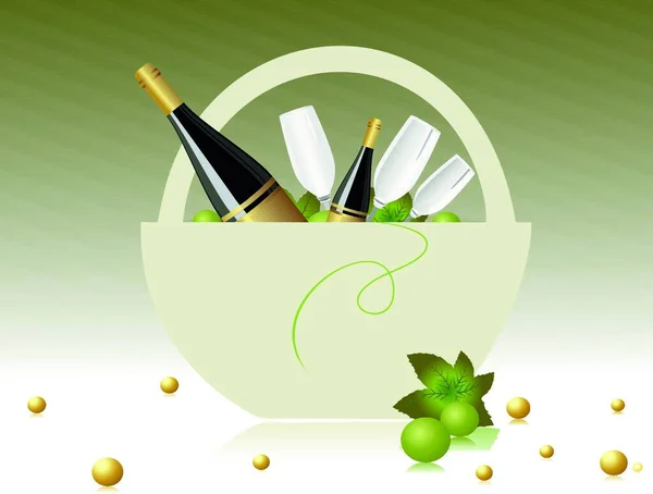 Icône Web Champagne Design Simple — Image vectorielle