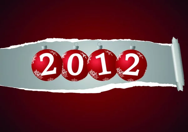 2012 Año Nuevo Vector Ilustración — Vector de stock
