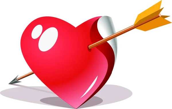 Sevgililer Günü Kalbi Vektör Illüstrasyonu — Stok Vektör