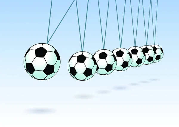 Balansowanie Piłka Nożna Kolorowe Wektor Ilustracji — Wektor stockowy