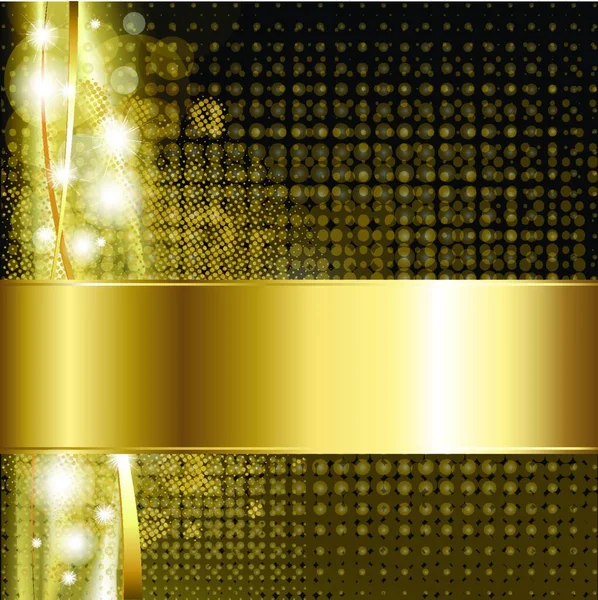 Gold Luxus Hintergrund Bunte Vektor Illustration — Stockvektor