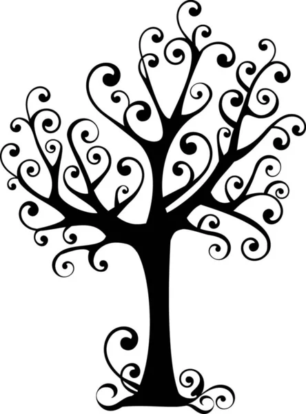 Декоративное Дерево Векторная Иллюстрация — стоковый вектор