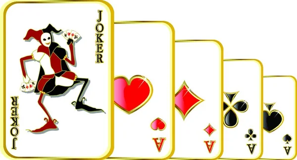 Vektor Modern Illusztrációja Joker — Stock Vector