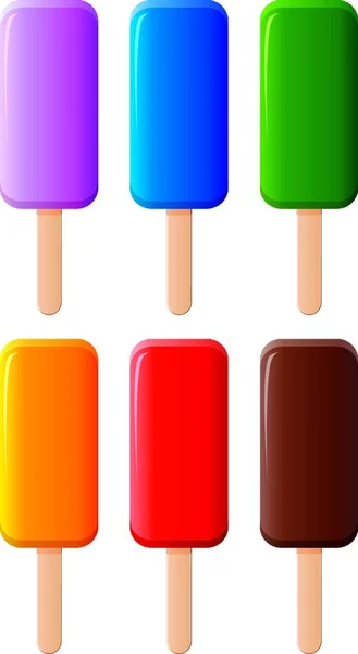 Vecteur Popsicles Sucrées — Image vectorielle